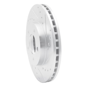 Ford Windstar Brake Rotor (1) - Front Right - R1 Concepts - Drilled and Slotted - Silver - `91-`00